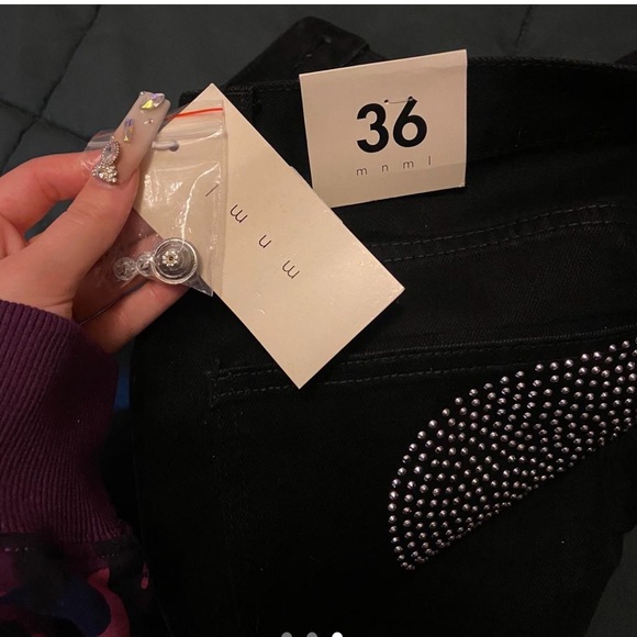 Rhinestone skeleton jeans from MNML - Picture 3 of 3